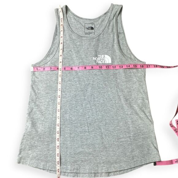 THE NORTH FACE Women’s Heather Gray Sleeveless Simple Logo Tank Top Size Small - Picture 6 of 6